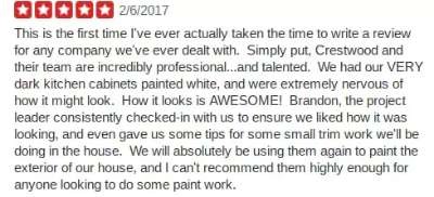 cabinet painting review